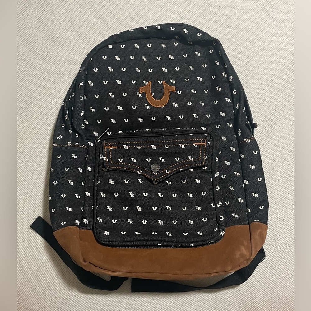 True Religion Black & Brown Backpack